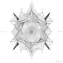 Infinity Triangle optical Illusion  tattoo design idea