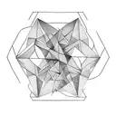 Infinity Triangle optical Illusion  tattoo design idea