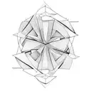 Infinity Triangle optical Illusion  tattoo design idea