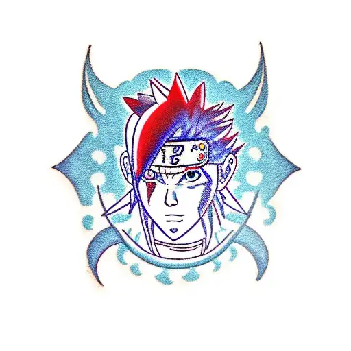 sasuke silhouette tattoo design idea
