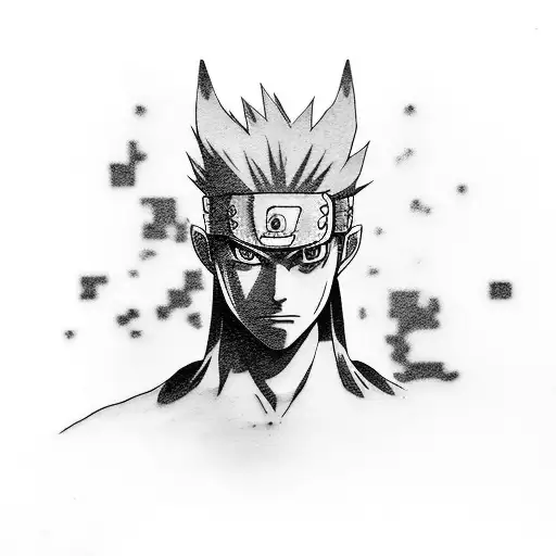 sasuke silhouette tattoo design idea