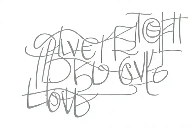 live fight love inscription  tattoo design idea