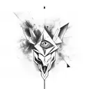 blackjack, illuminati, ocean  tattoo design idea