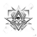 blackjack, illuminati, ocean  tattoo design idea