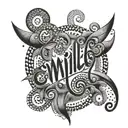 anagram of the name Emilio tattoo design idea