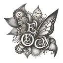 anagram of the name Emilio tattoo design idea