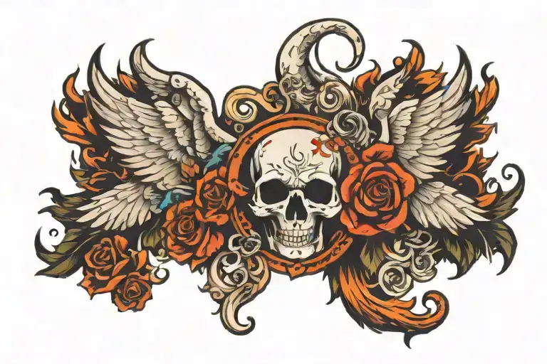 give heaven some hell tattoo design idea