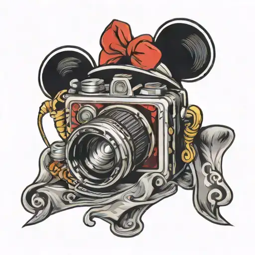 Mickey Mouse camera  tattoo design idea