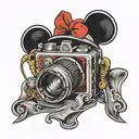 Mickey Mouse camera  tattoo design idea