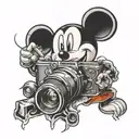 Mickey Mouse camera  tattoo design idea