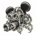 Mickey Mouse camera  tattoo design idea