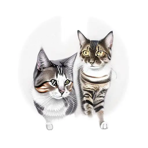 my dog is called Tempo, she is a black Indie dog with tufty ears. my cat is a ginger tabby called Fireball.  tattoo design idea