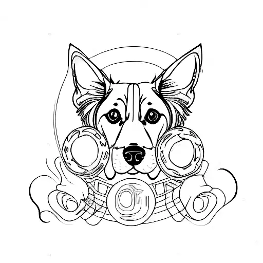 my dog is called Tempo, she is a black Indie dog with tufty ears. my cat is a ginger tabby called Fireball.  tattoo design idea