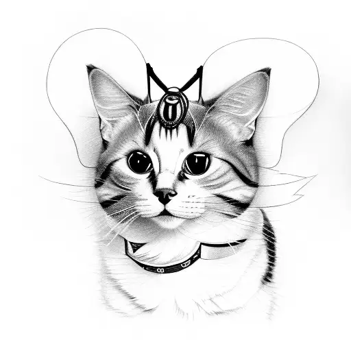 my dog is called Tempo, she is a black Indie dog with tufty ears. my cat is a ginger tabby called Fireball.  tattoo design idea
