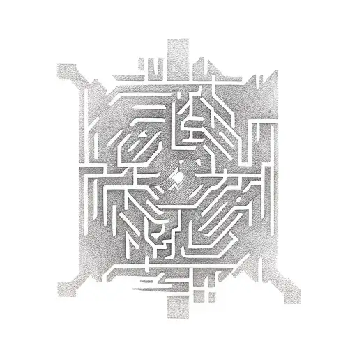 life is a maze tattoo design idea