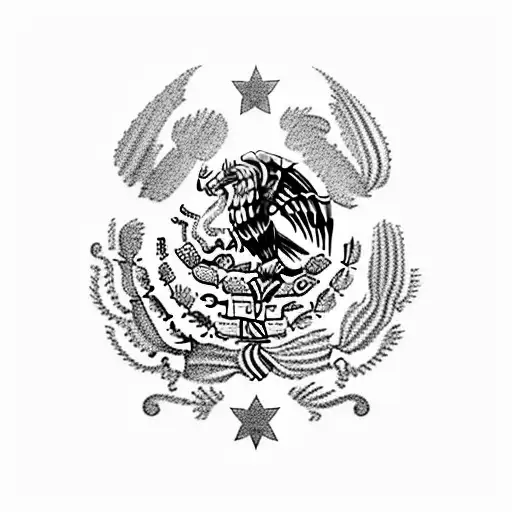 Mexican flag tattoo design idea