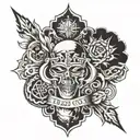 Trust God tattoo design idea