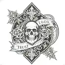 Trust God tattoo design idea