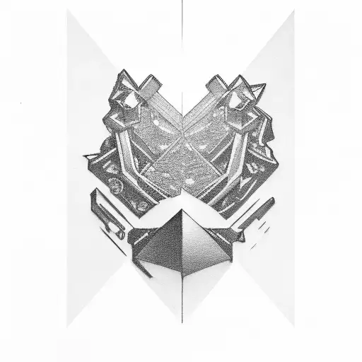 gold bar tattoo design idea