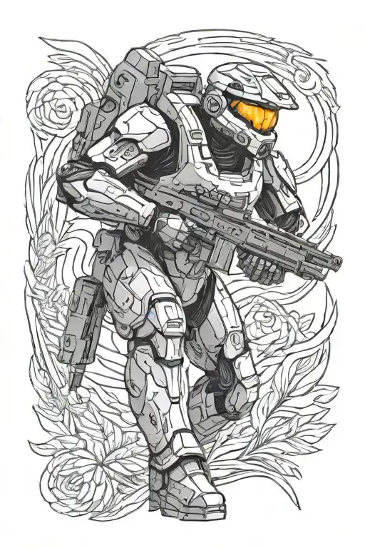 master chief, royal engineers, great Britain, remembrance sleeve tattoo design idea