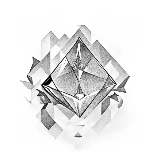Diamond tattoo design idea