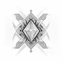 Diamond tattoo design idea