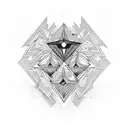 Diamond tattoo design idea