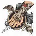 masculine Catholic powerful forearm tattoo tattoo design idea