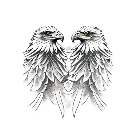 Fighting Eagles Illustration Design Vector Download