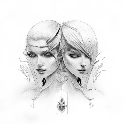 soulmates, ressurection tattoo design idea