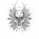 twin flame tattoo design idea