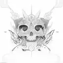twin flame tattoo design idea