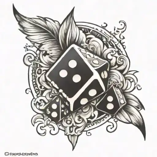 dice tattoo design idea