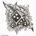 dice tattoo design idea