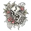 dice tattoo design idea
