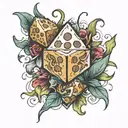 dice tattoo design idea