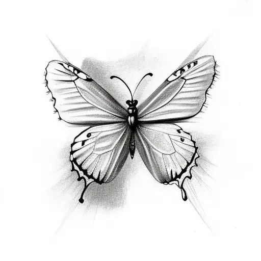butterfly masculine tattoo design idea
