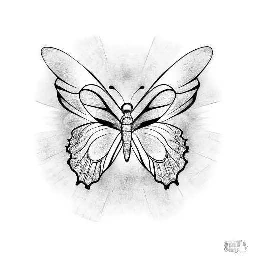butterfly masculine tattoo design idea
