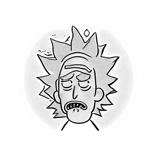rick and morty tattoo design idea