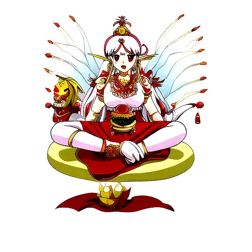Durga maa with dragon tattoo design idea