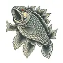 murray cod smokey  tattoo design idea