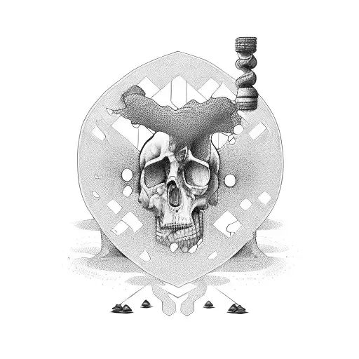 A thought-provoking design showcasing the dangers of drug abuse in a symbolic way tattoo design idea