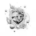mother and sons tattoo design idea