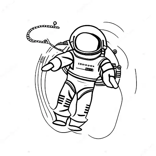 astronaut and a diving suit tattoo design idea