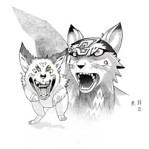 naruto and jiraiya tattoo design idea