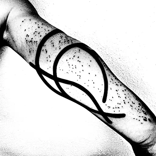 progressive house lines ascending model, abstract expressionism tattoo design idea