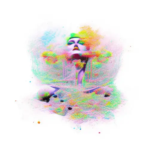 progressive house lines ascending model, abstract expressionism tattoo design idea