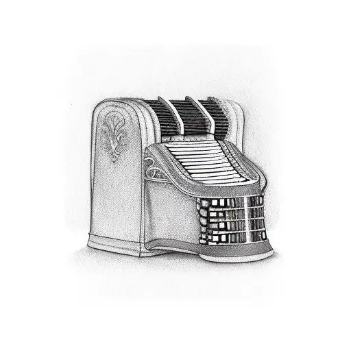 accordion tattoo design idea