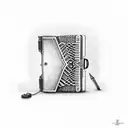 accordion tattoo design idea