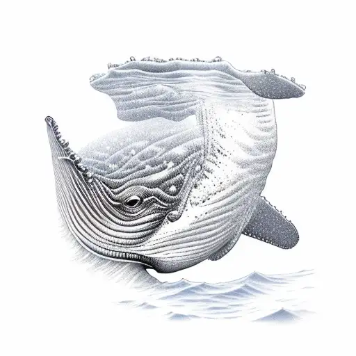 humpback whales with icebergs tattoo design idea